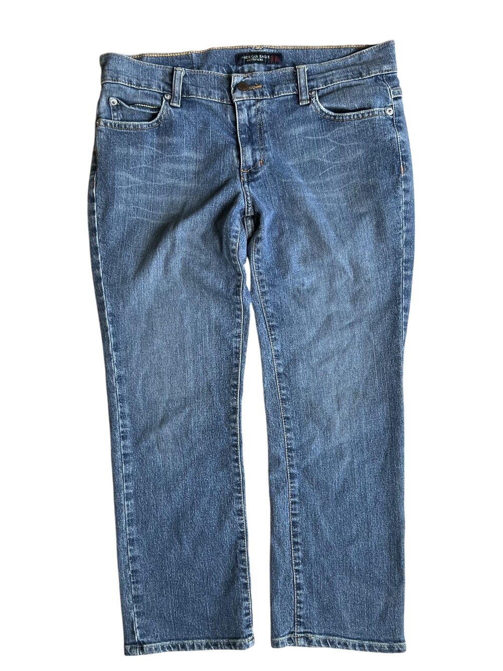 Y2K American Eagle Outfitters Pants Mens 30x32 Blue Denim Chino Straight Stretch